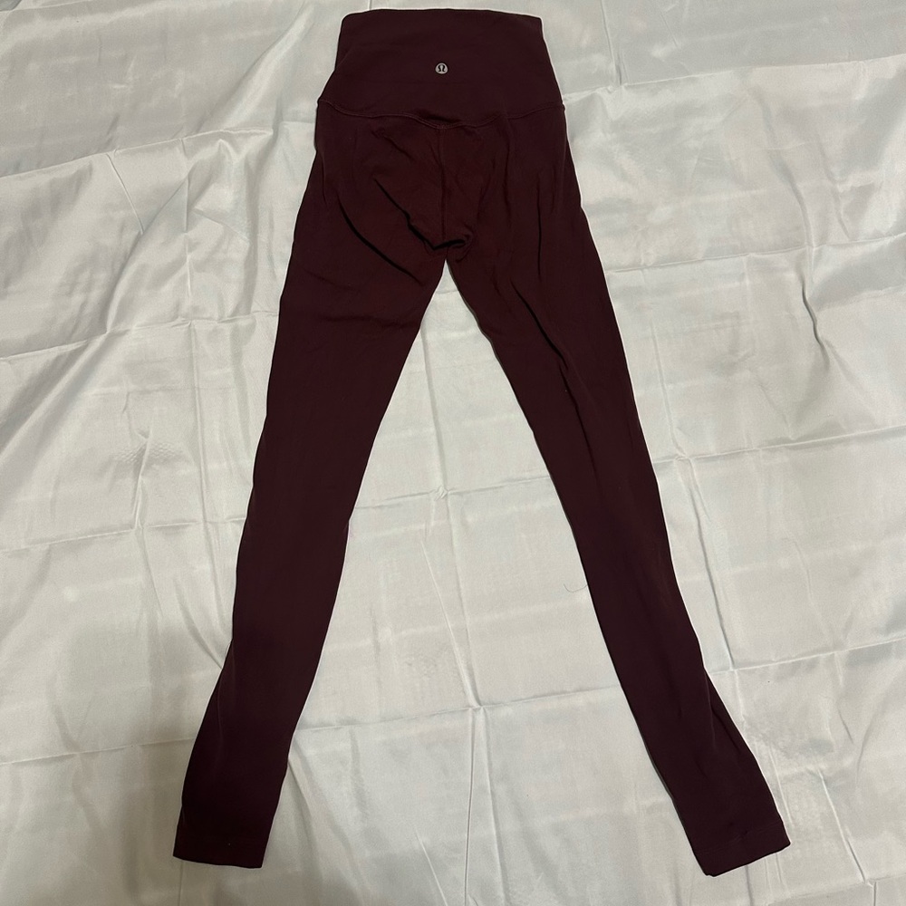 Lululemon Align Leggings
25’ inch inseam 
Maroon color
size 0